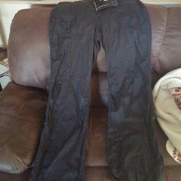 Thin black pants that convert to capris