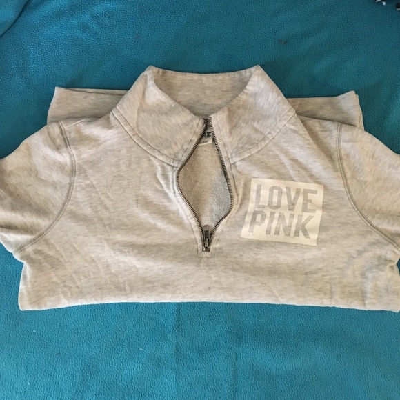 Light gray quarter zip