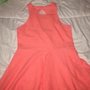 Neon coral dress