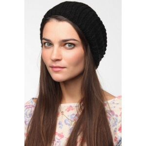 Slouchy Black Beanie from Urban Outfitters