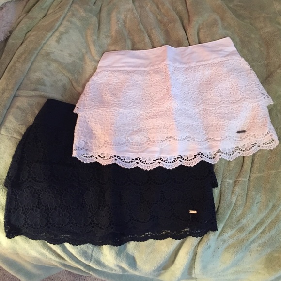 Hollister Dresses & Skirts - SOLD Hollister mini lace skirts bundle