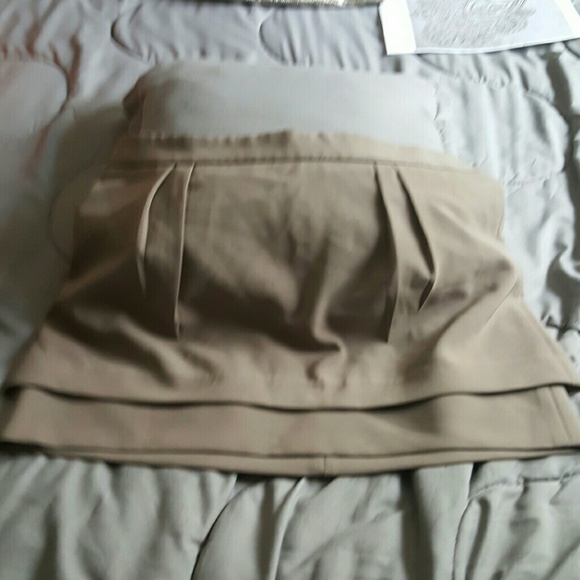 Olive green mini skirt