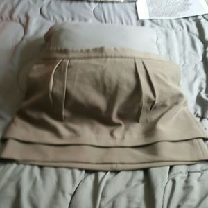 Olive green mini skirt