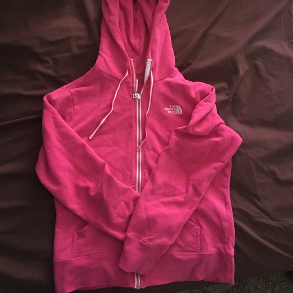 Pink north face hoodie