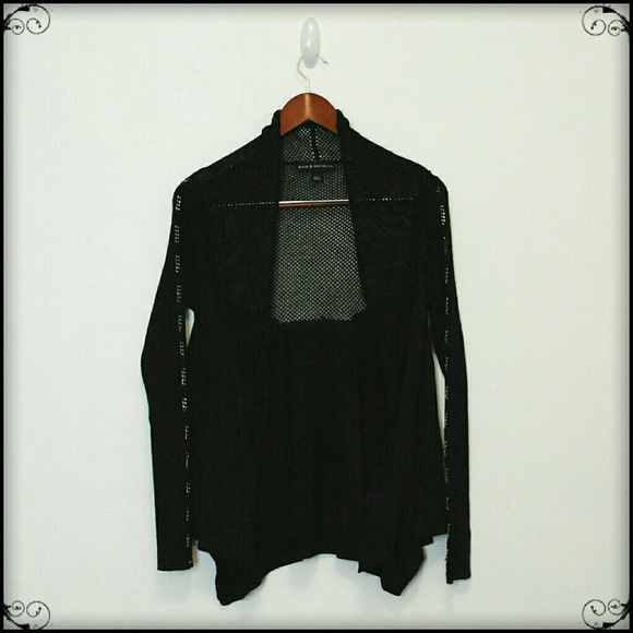 Rock & Republic Black Chain Sweater