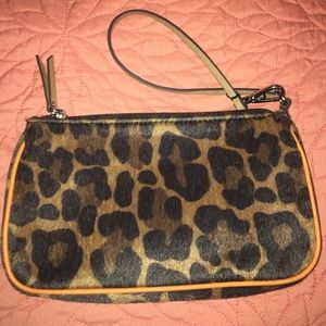 Cheetah print purse.