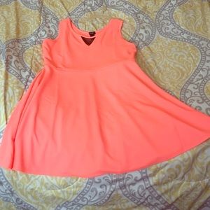 Neon Orange Skater Dress! ❤️