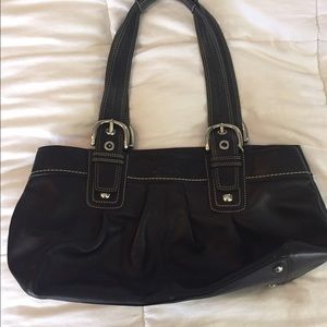 Genuine Coach Soho Pleated Leather Tote