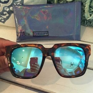 Quay Australia x Chrisspy Mila tortoise sunnies.