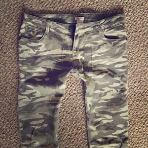 Camo Camouflage Stretchy Ankle Jeans