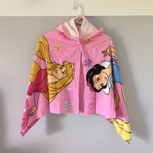 Hooded Kids Disney Princess Towel
