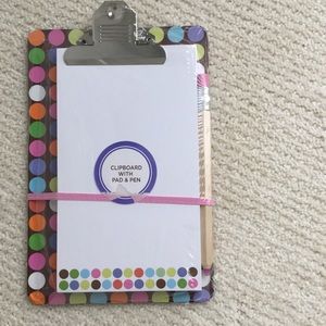 Clip board pad and pen
