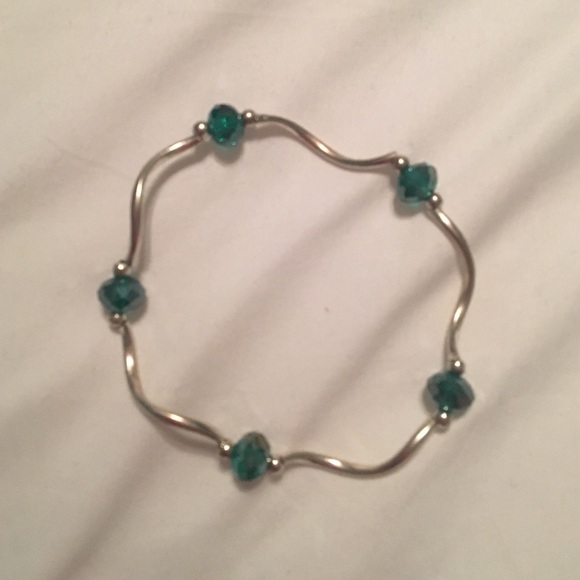 Blue and silver bracelet