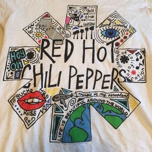 Red hot chili peppers graphic t