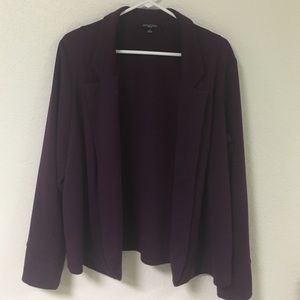 Plus Size Drape Plum Blazer