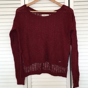Abercrombie & Fitch Sweaters - maroon cropped sweater Abercrombie & Fitch Sweaters - maroon cropped sweater