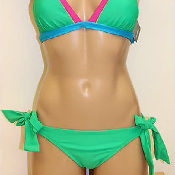 Green ABS Allen Schwartz Bikini Bottom Size 8