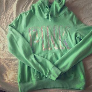 PINK Green Hoodie