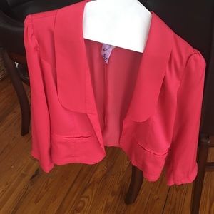 Pink silk blazer