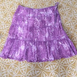 Talbots NWT Purple Crinkled Look Skirt