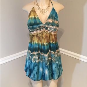 Watercolor halter sundress!