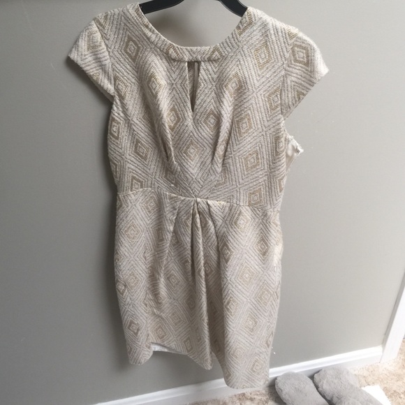Milly Dresses & Skirts - Size 6 Milly gold and beige  dress 24 hr sale