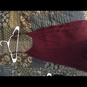 Brandy Melville Maroon Babydoll Dress