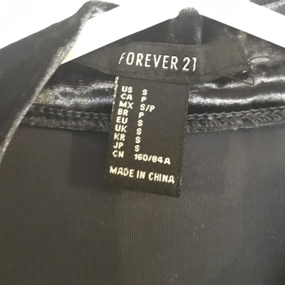 Dark blue velvet tank - Picture 2 of 2