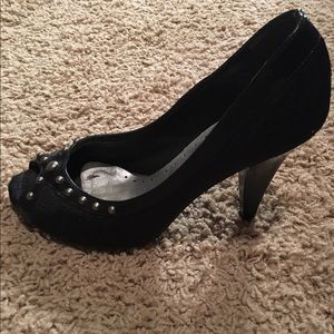 BCBGirls Logo Black Studded Heels