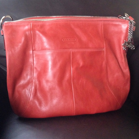 Genuine leather coach handbag