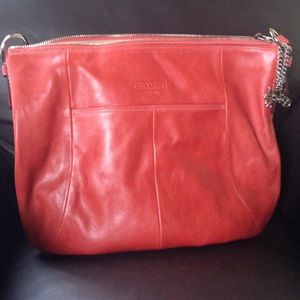 Genuine leather coach handbag