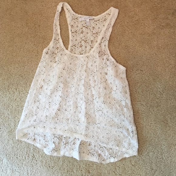 White lace tank