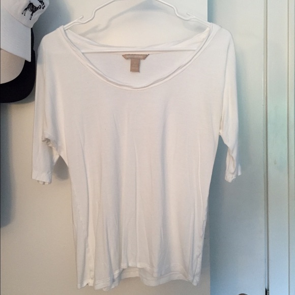White Crop Sleeve Shirt