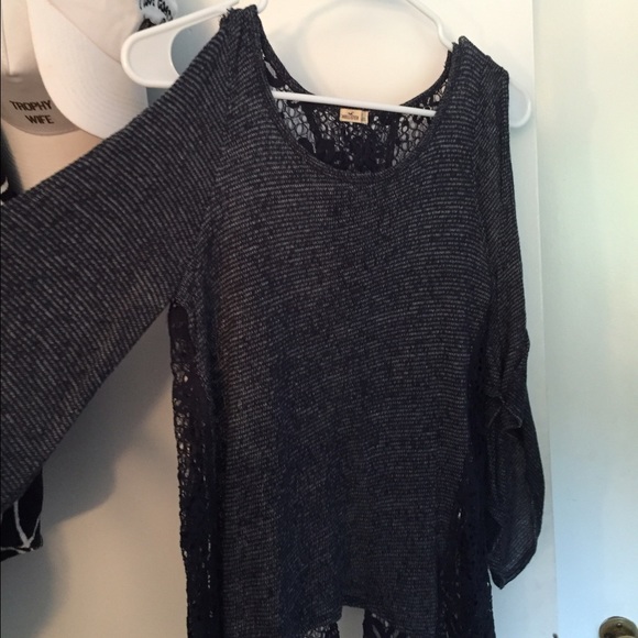 Peasant Sleeved Navy Shirt