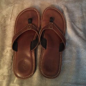 Brown leather Clarks
