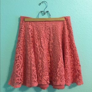 Pink Lace Skirt - Forever 21