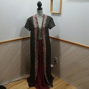 Short sleeve sheer duster