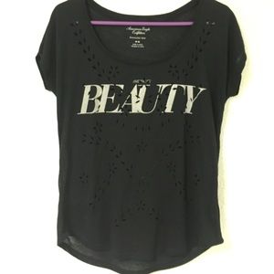 AEO Graphic Tee with Cut-Out Details