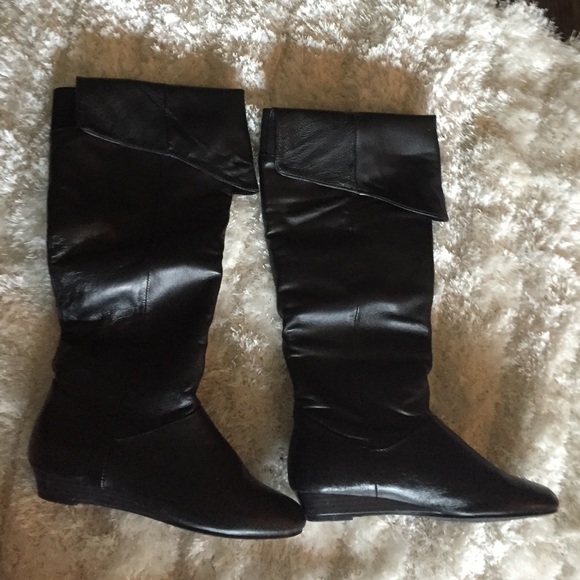 Chinese Laundry Black Leather Boots