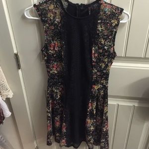 Floral and black dress