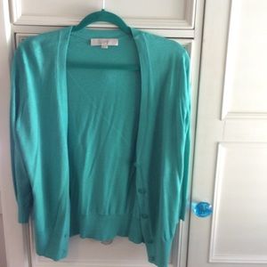 LOFT Turquoise Cardigan