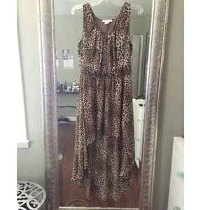 Leopard Print Hi-Lo Dress L