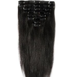 10 inch 70g jet black 100% human hair extensions