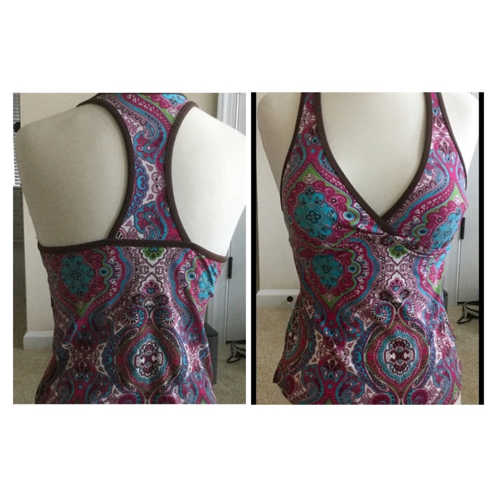 Athleta Tankini and bikini bottoms.