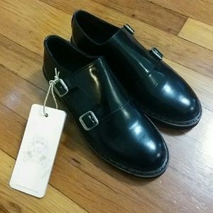 Catarina black leather monk strap