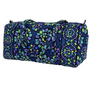 Vera Bradley Small Duffel in Indigo Pop