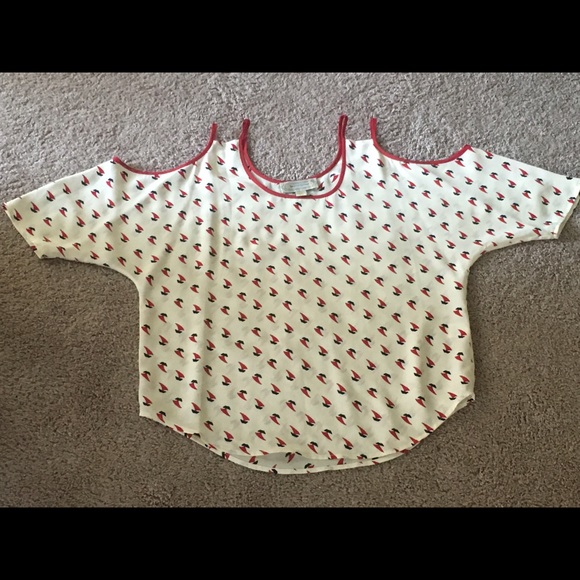 Beyond Vintage retro silk blouse - Picture 3 of 3