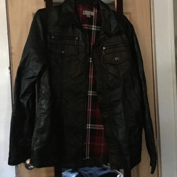 Young men's faux leather jacket