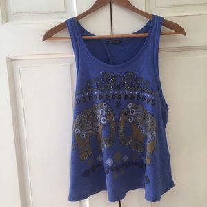 Tribal elephant tank top