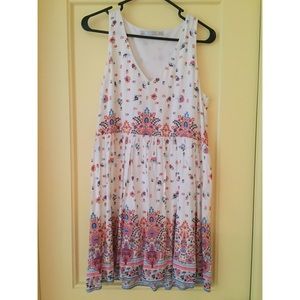 Adorable white and froral dress